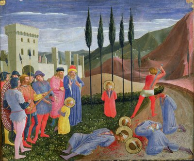 The Martyrdom of St. Cosmas and St. Damian, from the predella of the San Marco altarpiece, c.1440 by Fra Angelico